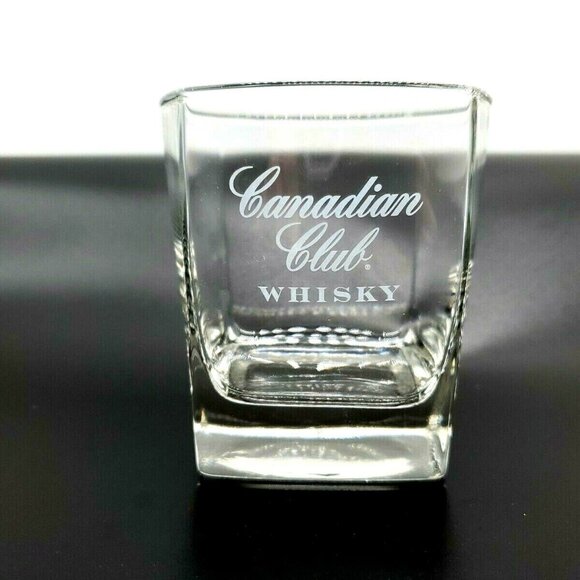 Canadian Club Whisky Square Bottom Rocks Glass - Picture 10 of 12